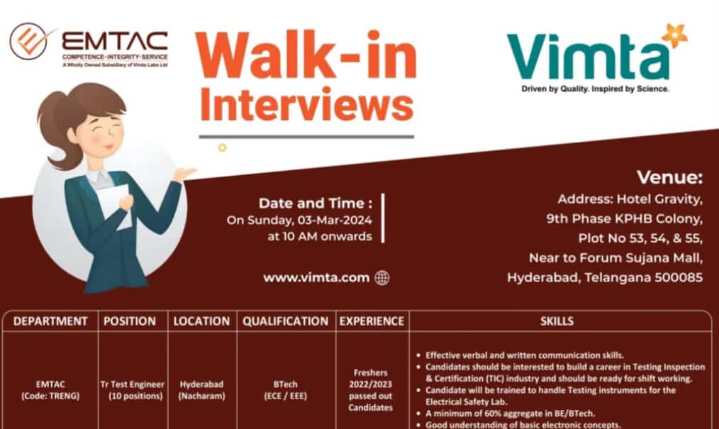 walk in interview