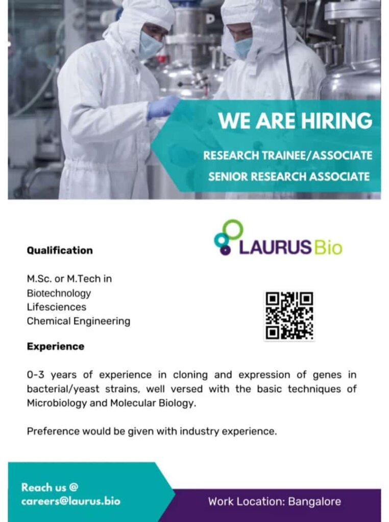 Vacancy for research trainee