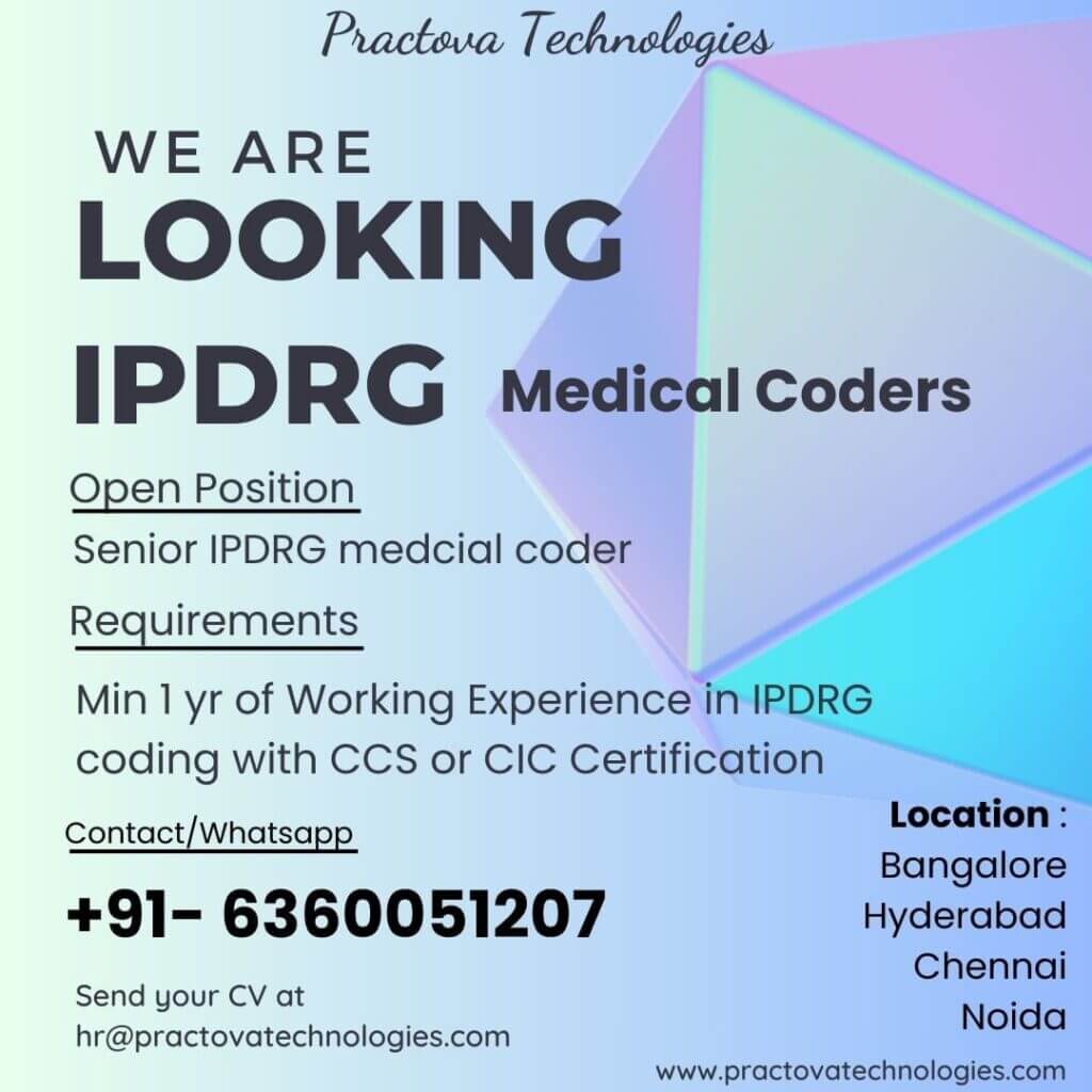 IPDRG medical coder jobs