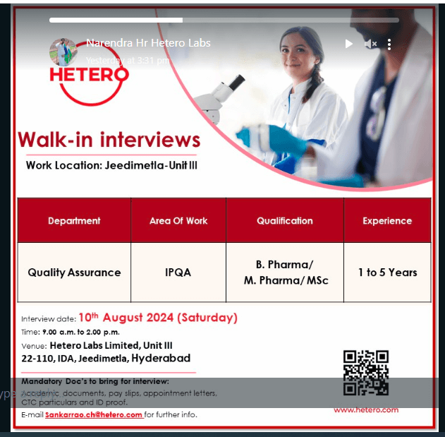 Walk-in interviews