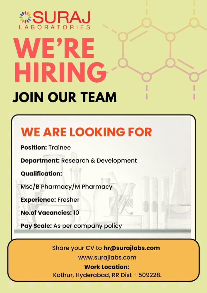 Suraj Laboratories hiring