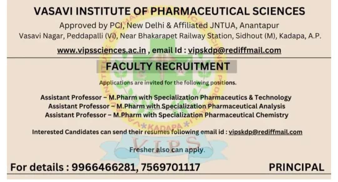 Vasavi Institute of Pharmaceutical Sciences