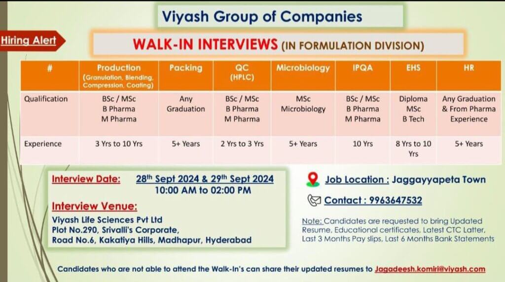 Walk-In Interviews for Formulation