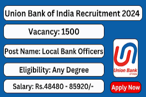 Union Bank of India Local Bank Officer Recruitment 2024