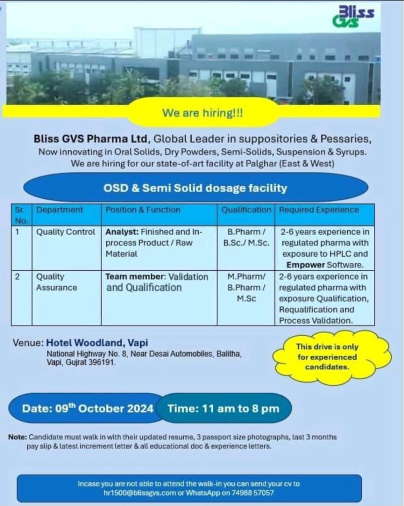 Bliss GVS Pharma