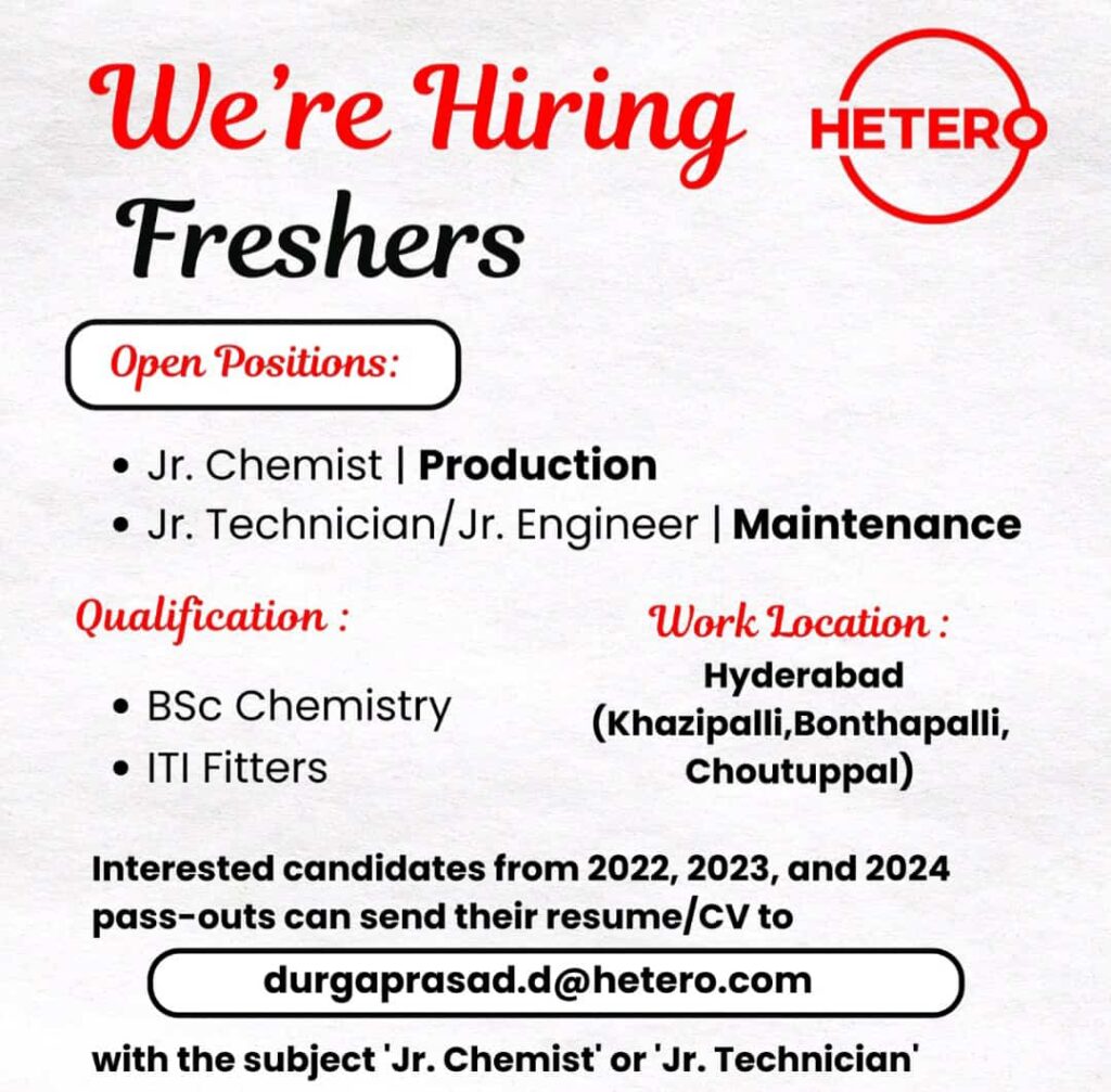 HETERO Hiring Freshers 