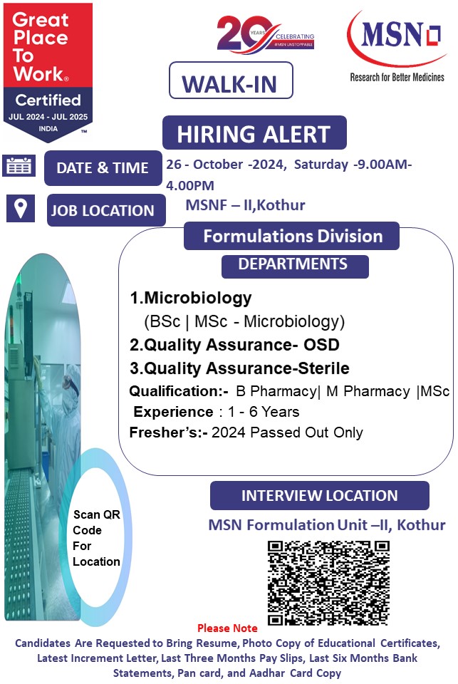 MSN Formulations Walk-In Drive