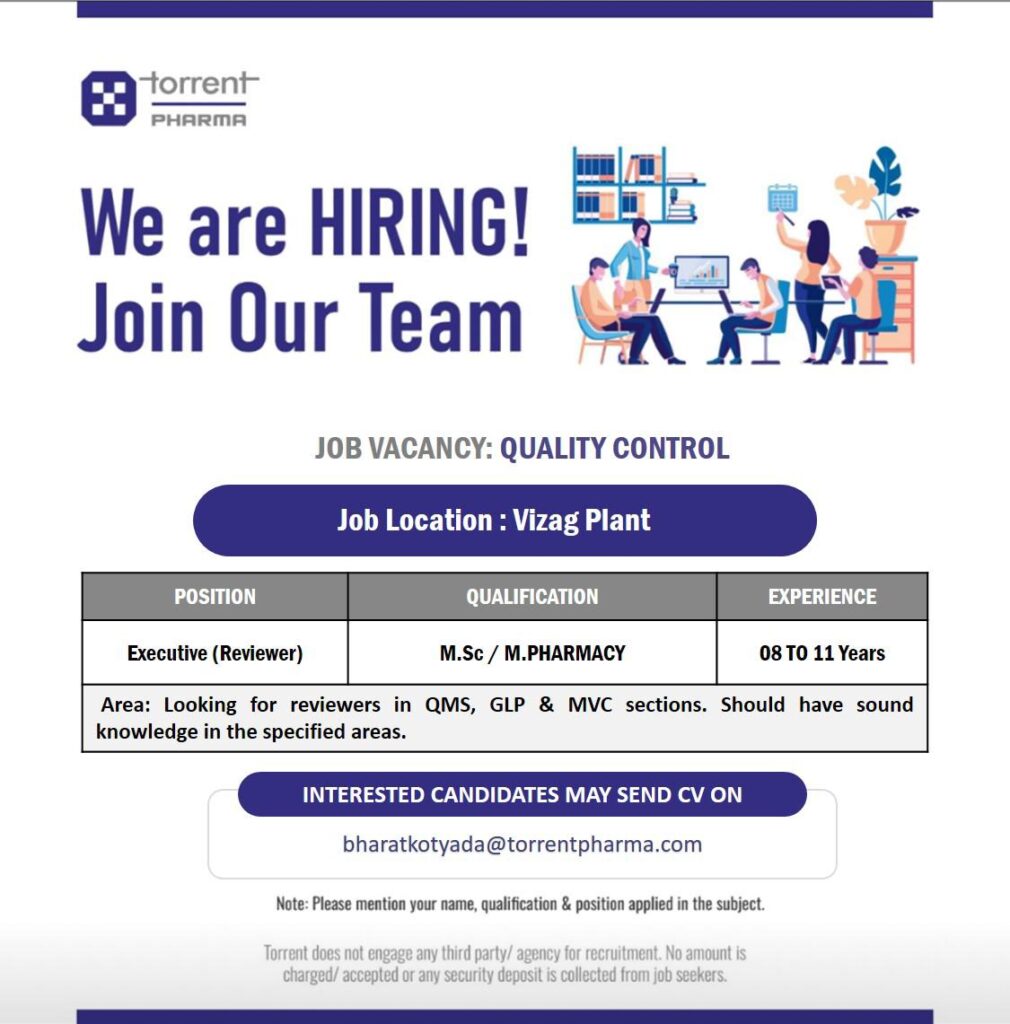 Torrent Pharma Job 