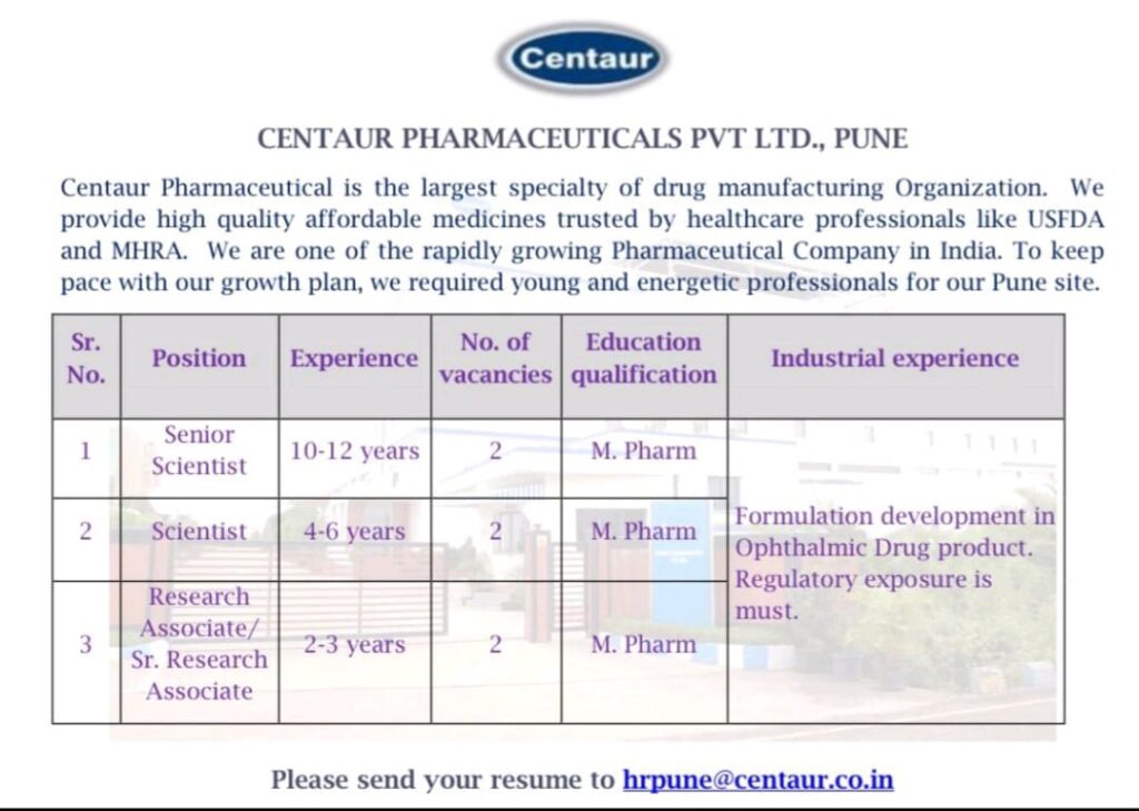 Centaur Pharmaceuticals