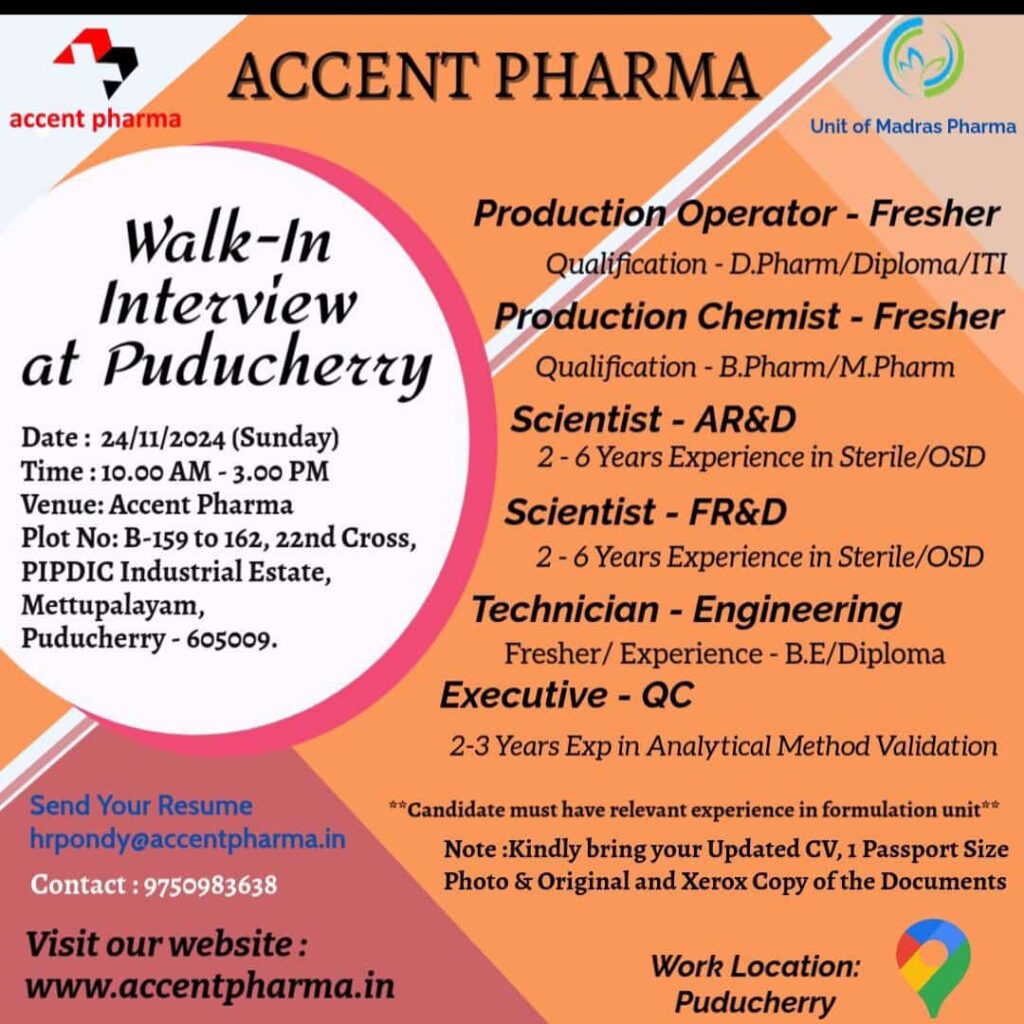 Freshers Walk-In Interview