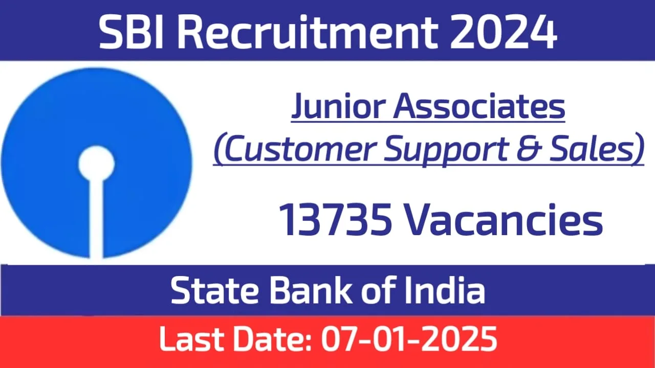 SBI Recruitment Junior Associates