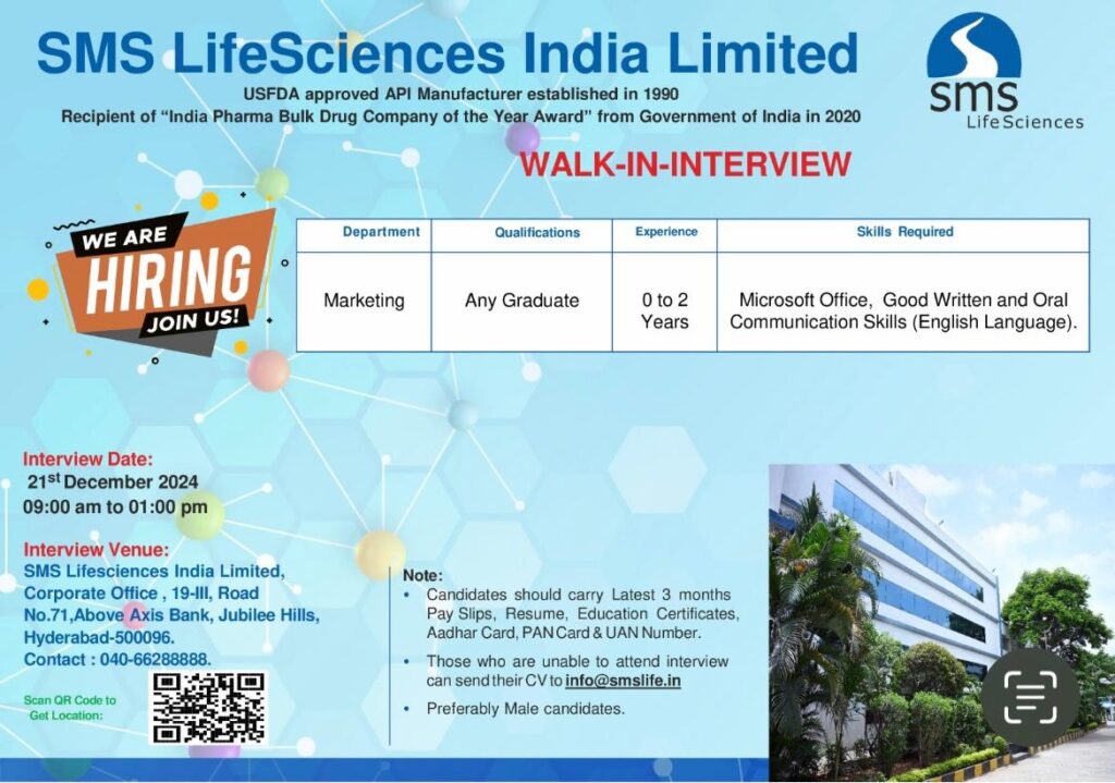 Freshers Walk-In Interview