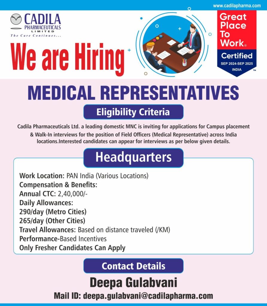  Medical Representatives