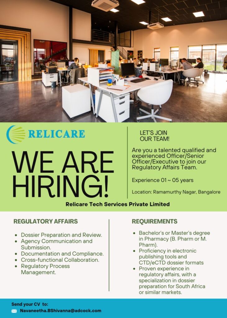Opportunities in Regulatory Affairs