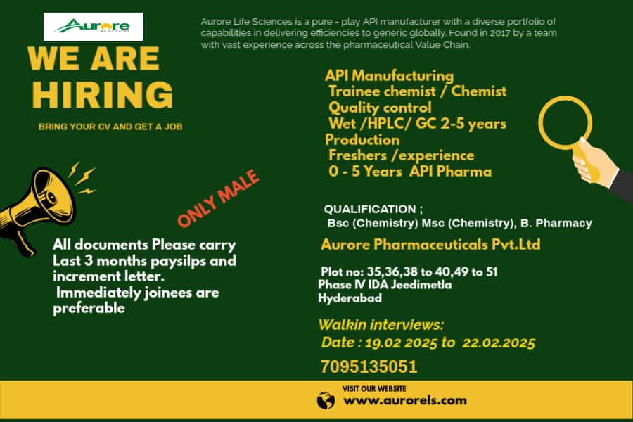 Aurore Life Sciences walk-in