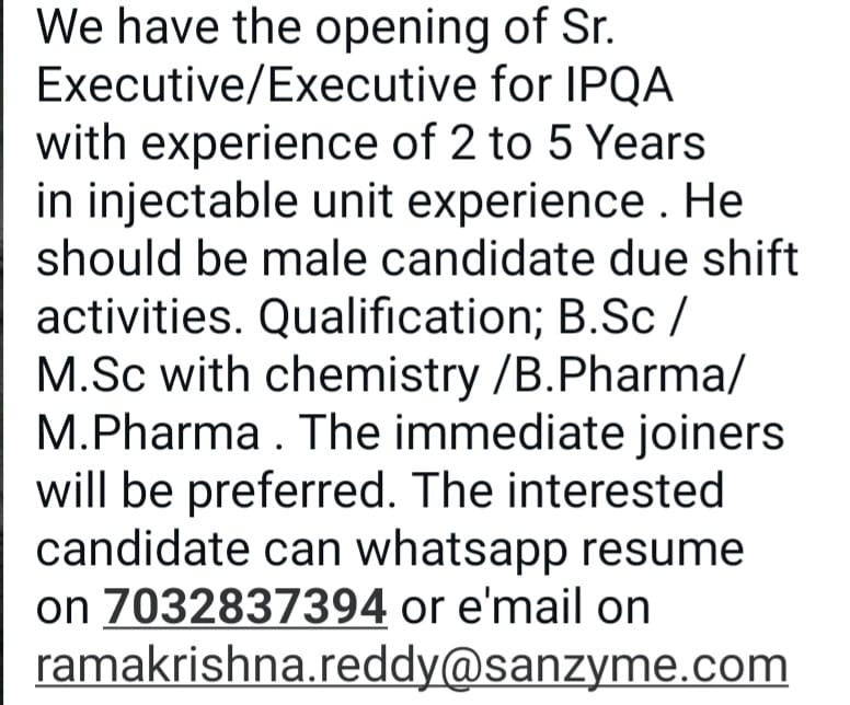 IPQA Jobs
