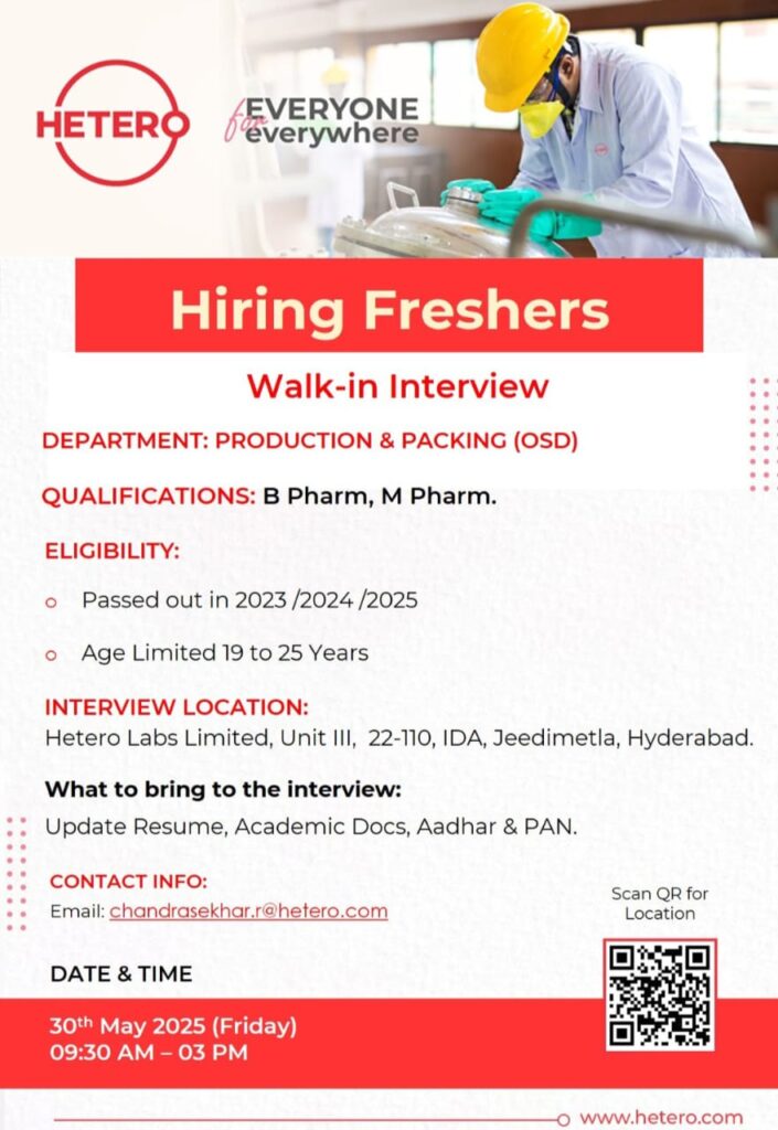Hiring Freshers