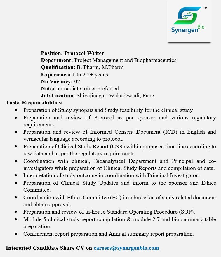 Protocol Writer Jobs