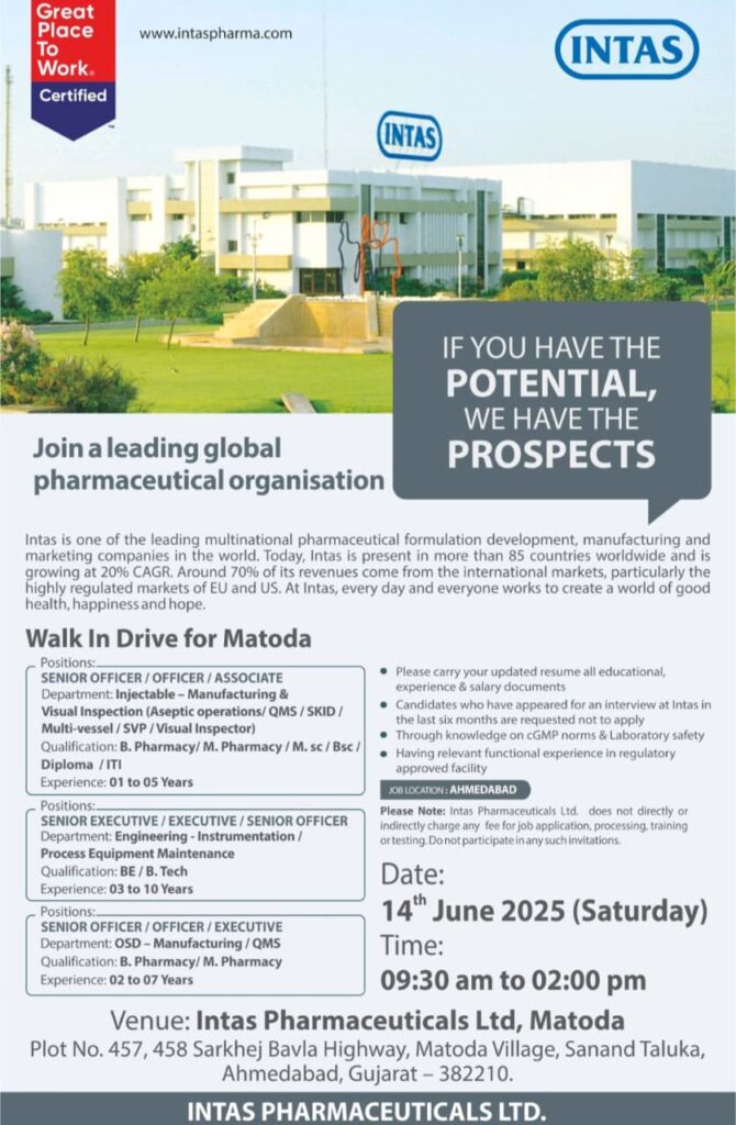 INTAS PHARMACEUTICALS LTD