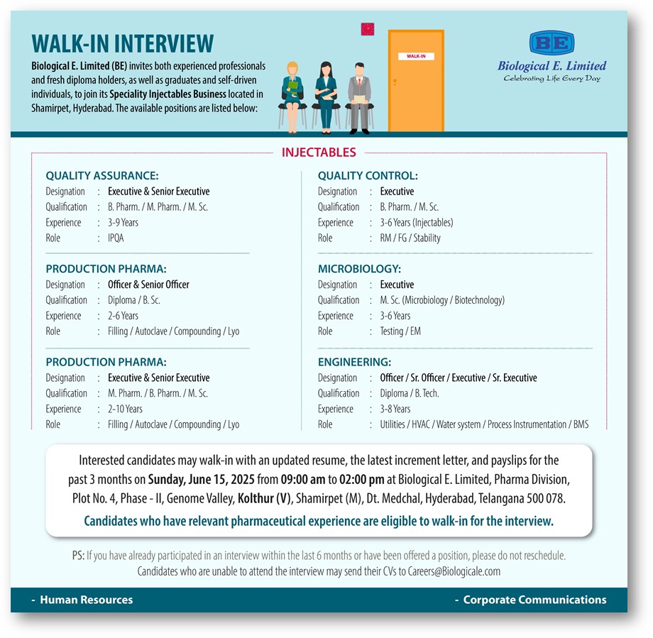 Walk-In Interview