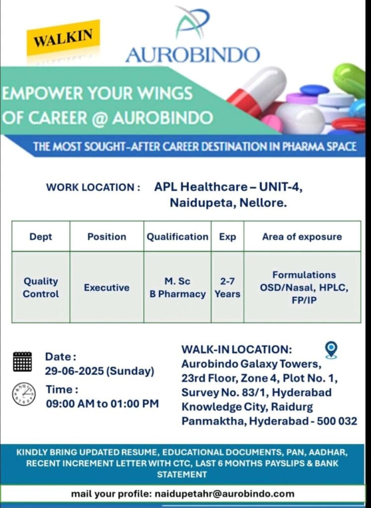 Walk-In Interview for Quality Control