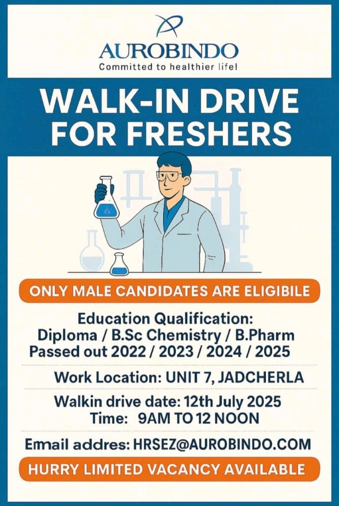 Walk-In Drive for Freshers