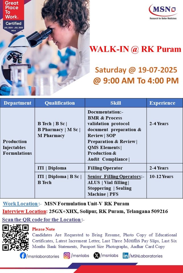 Walk-In Drive at MSN Laboratories