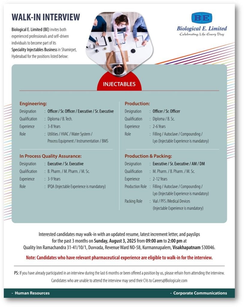 Pharmaceutical Jobs in Visakhapatnam