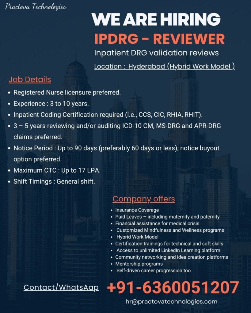 IPDRG Reviewer Jobs