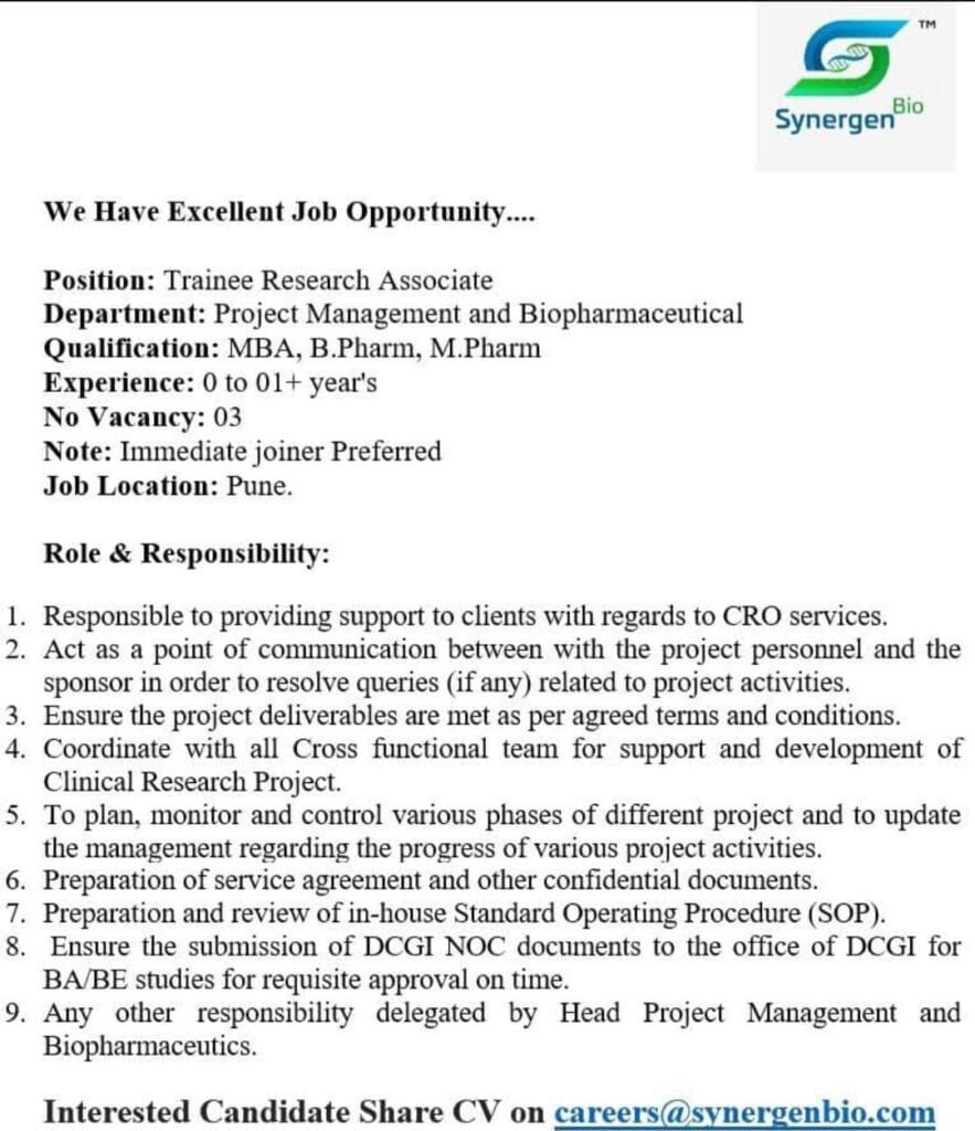 Trainee Research Associate