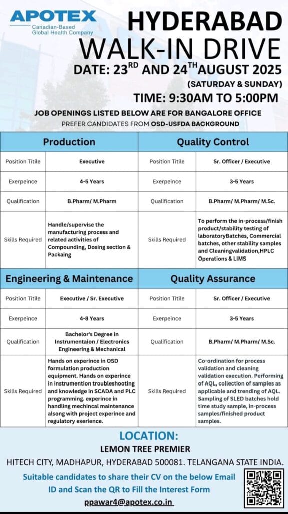 apotex-walk-in-drive-hyderabad-2025