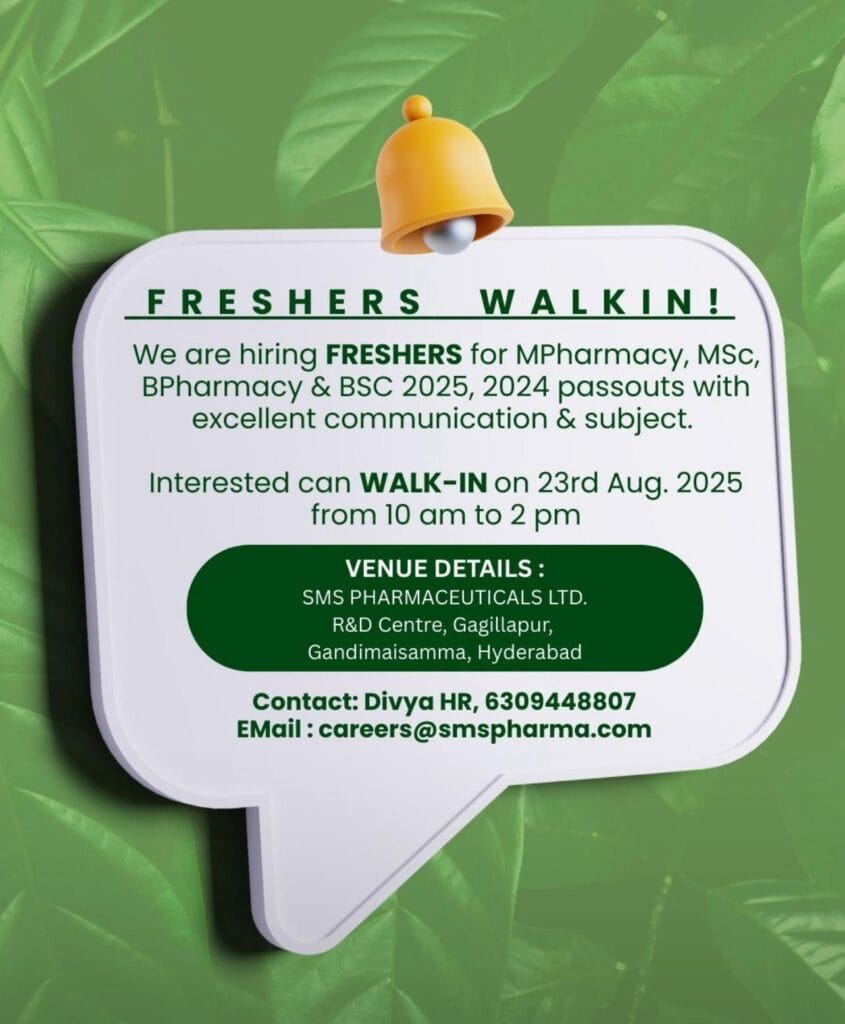Freshers Walk-In Drive