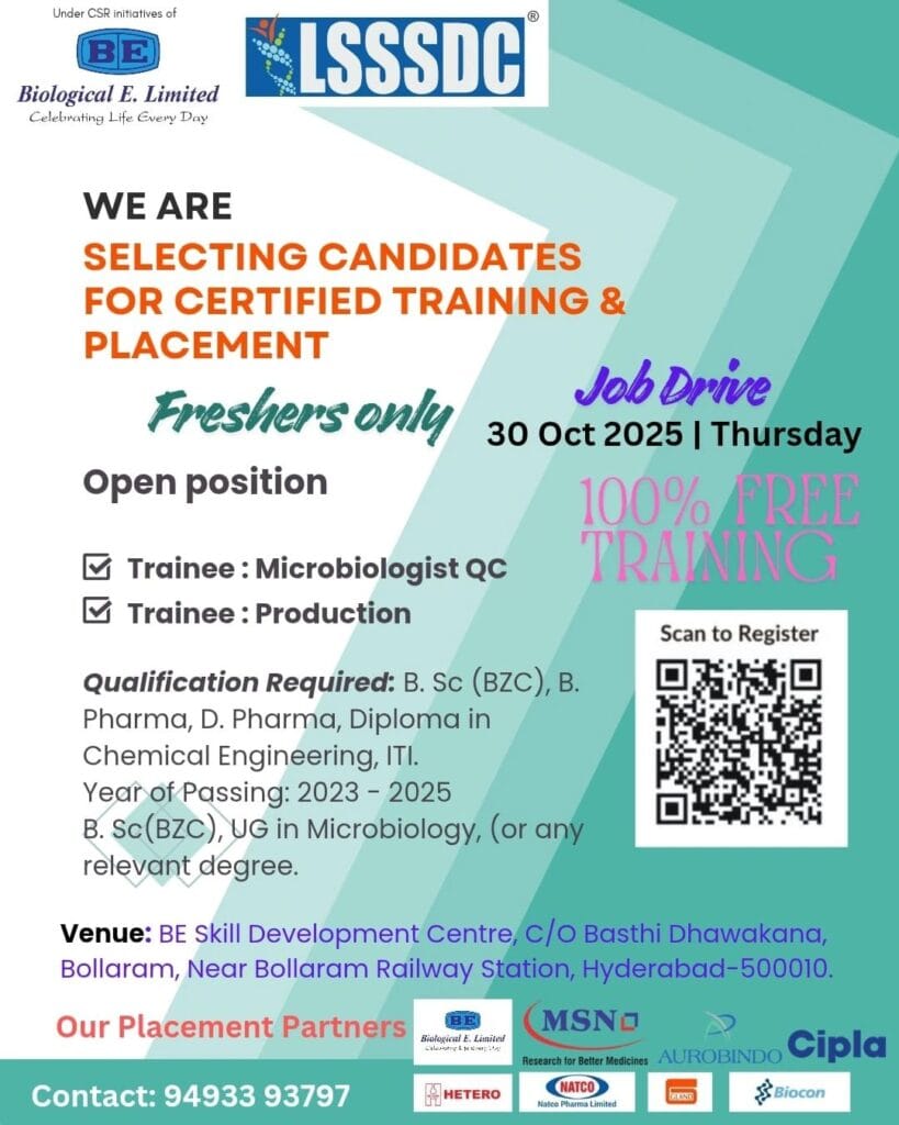 Freshers in Life Sciences