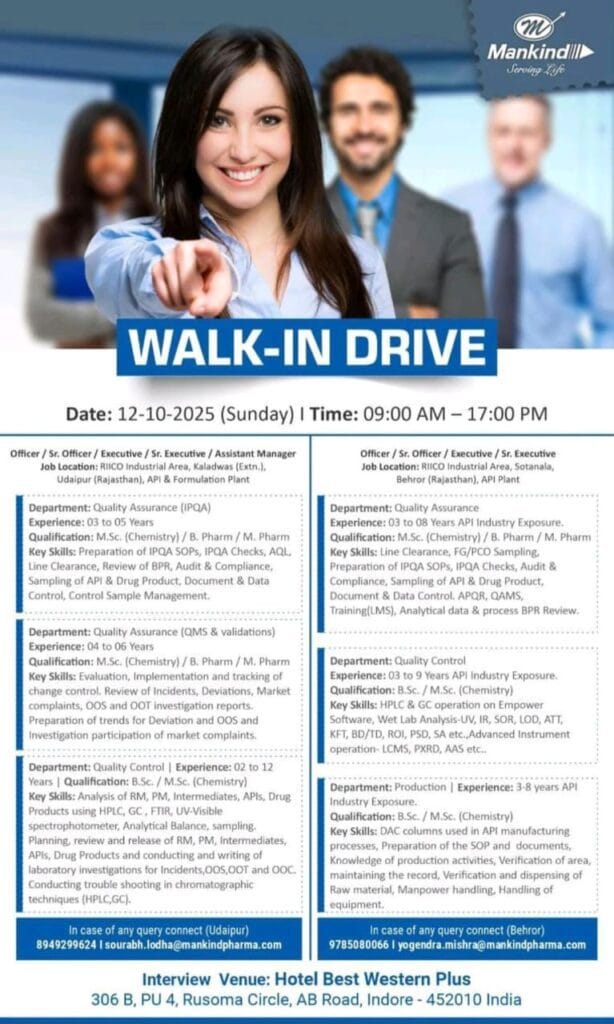 Mankind Pharma Walk-in Drive 2025