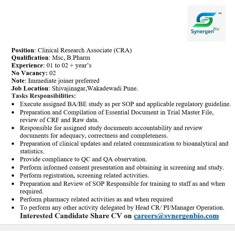 “Clinical Research Associate