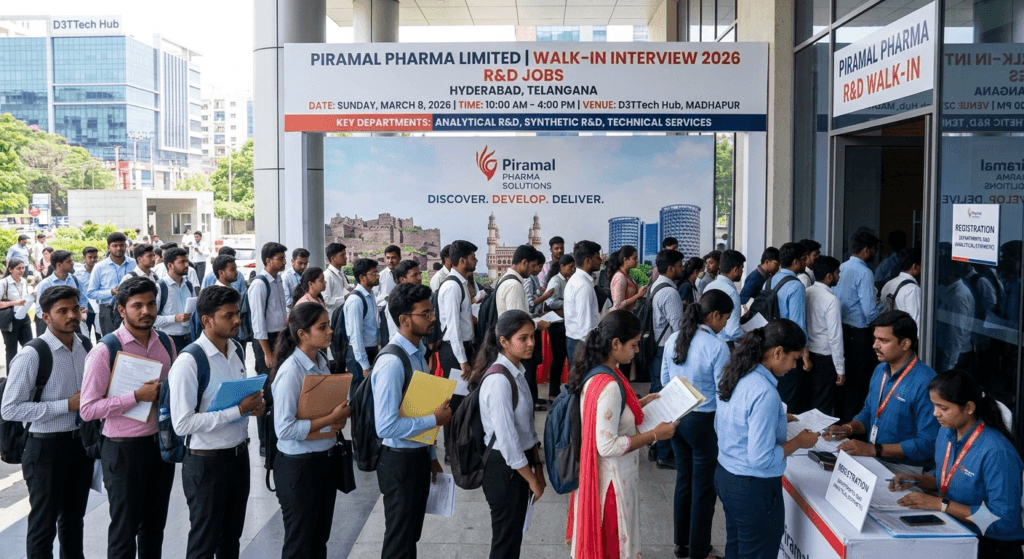 Piramal Pharma R&D Jobs 2026 – Walk-in Interview in Hyderabad