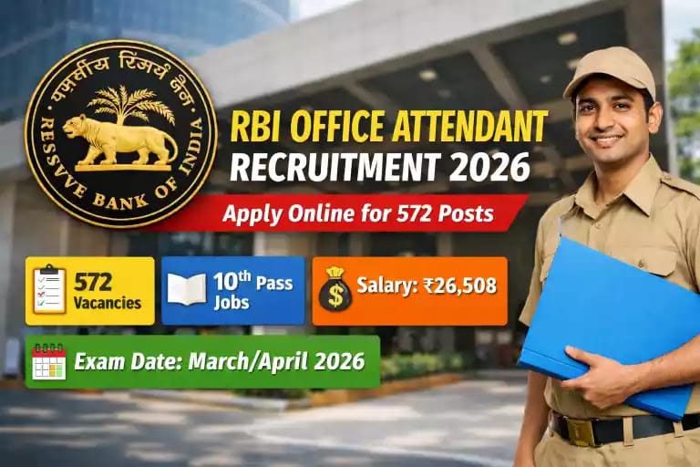 RBI Office Attendant Recruitment