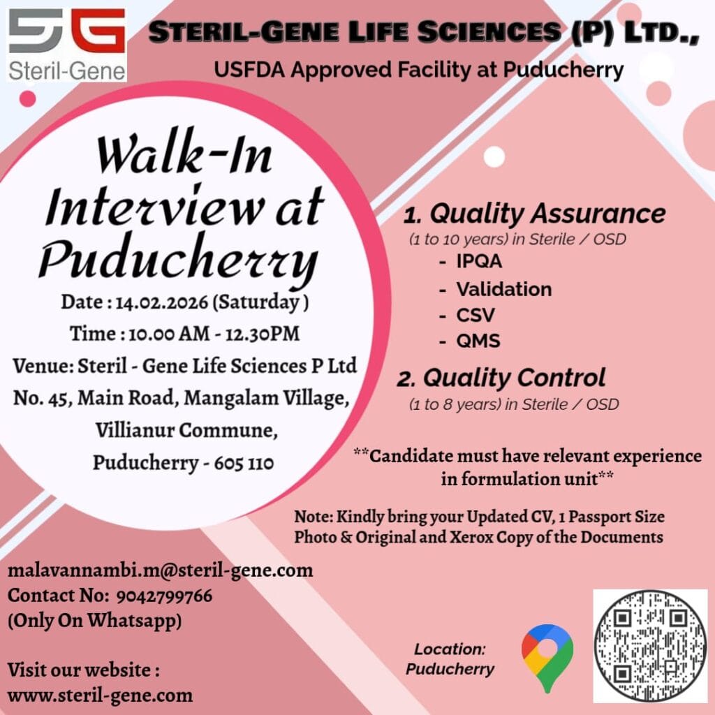 Steril-Gene Walk-In Interview