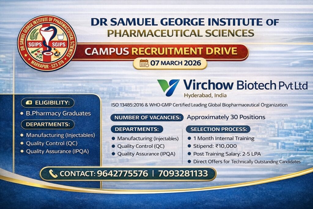 Virchow Biotech Campus Recruitment Drive
