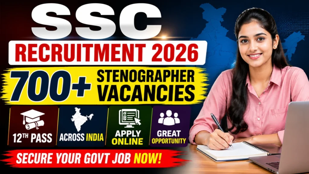 Apply for SSC Stenographer Recruitment 2026 with 731 vacancies. Check eligibility, important dates, exam pattern, and how to apply online.