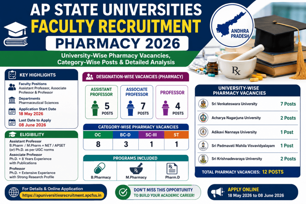 AP State Universities Faculty Recruitment Pharmacy 2026