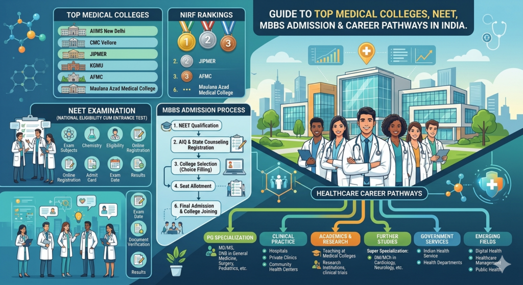 Top Medical Colleges in India: NIRF Rankings, Fees, & NEET Cut-offs 1 Top Medical Colleges in India NIRF Rankings, Fees, & NEET Cut-offs