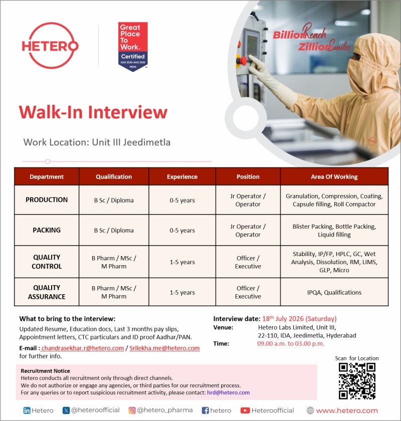 Hetero Labs Walk-In Drive